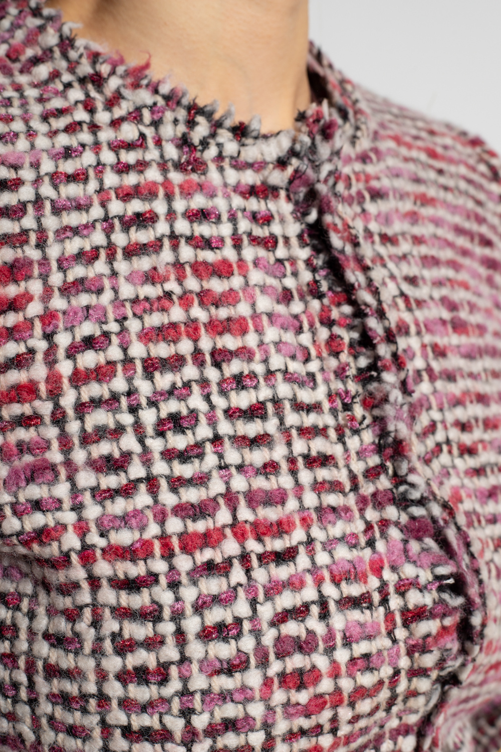 Pink 'Pully' tweed jacket Isabel Marant - Rick Owens zipped-up